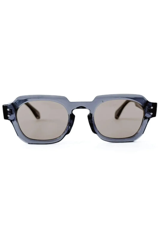 Blocky Square Retro Sunglasses - Slate blue - Sunglasses