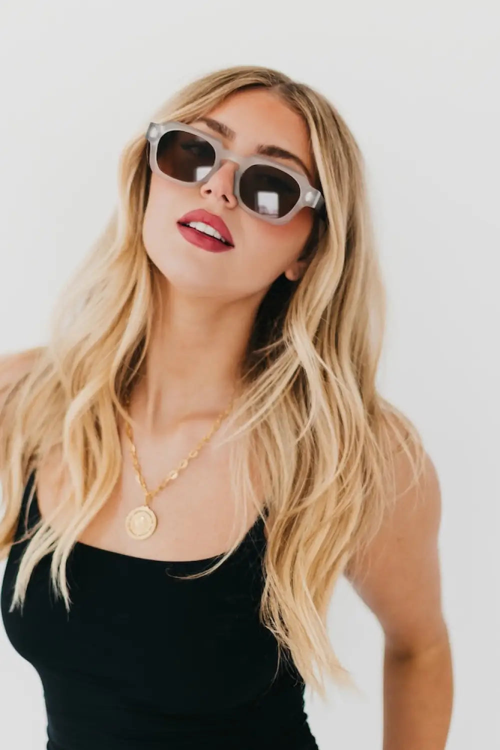 Blocky Square Retro Sunglasses - Sunglasses