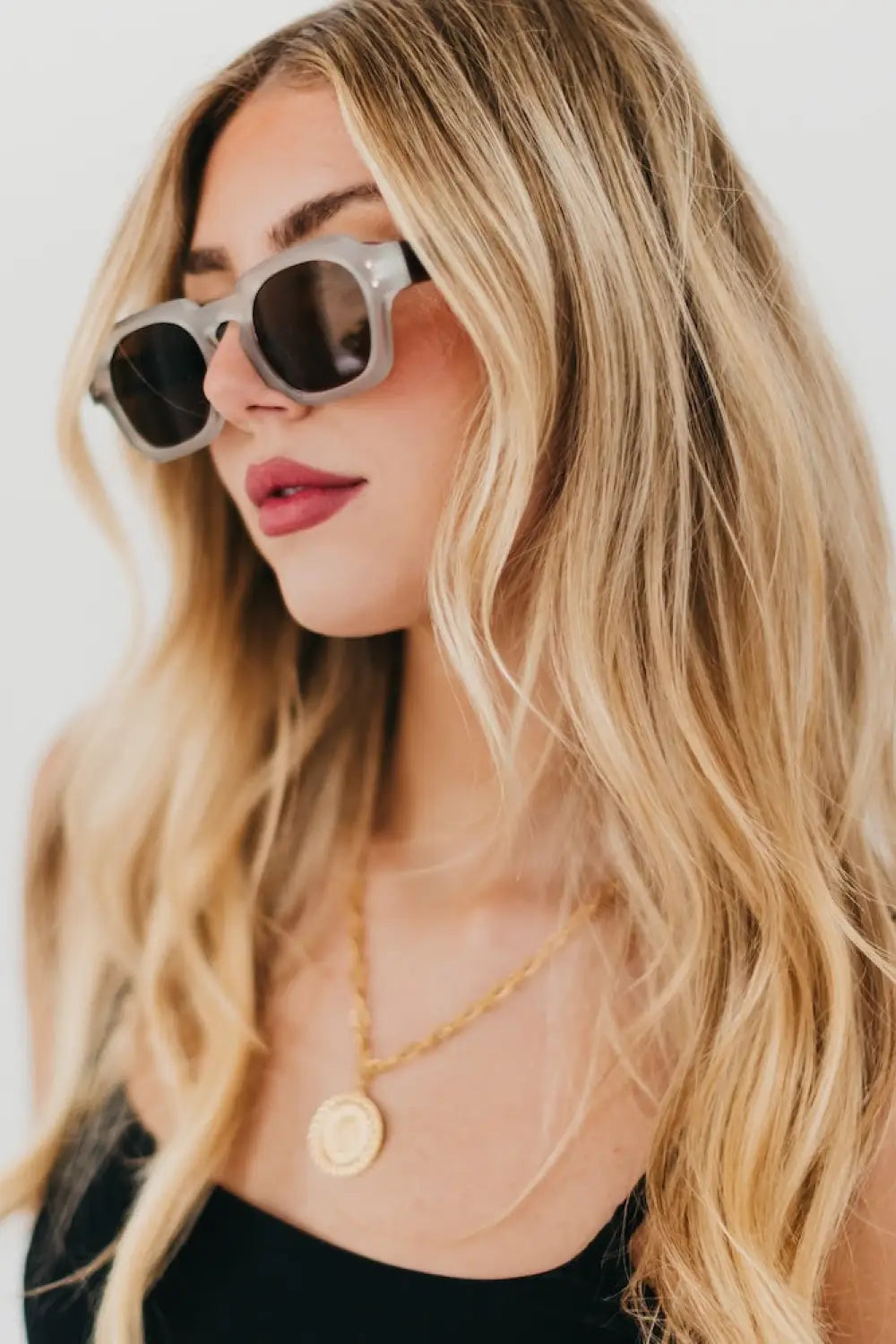 Blocky Square Retro Sunglasses - Sunglasses