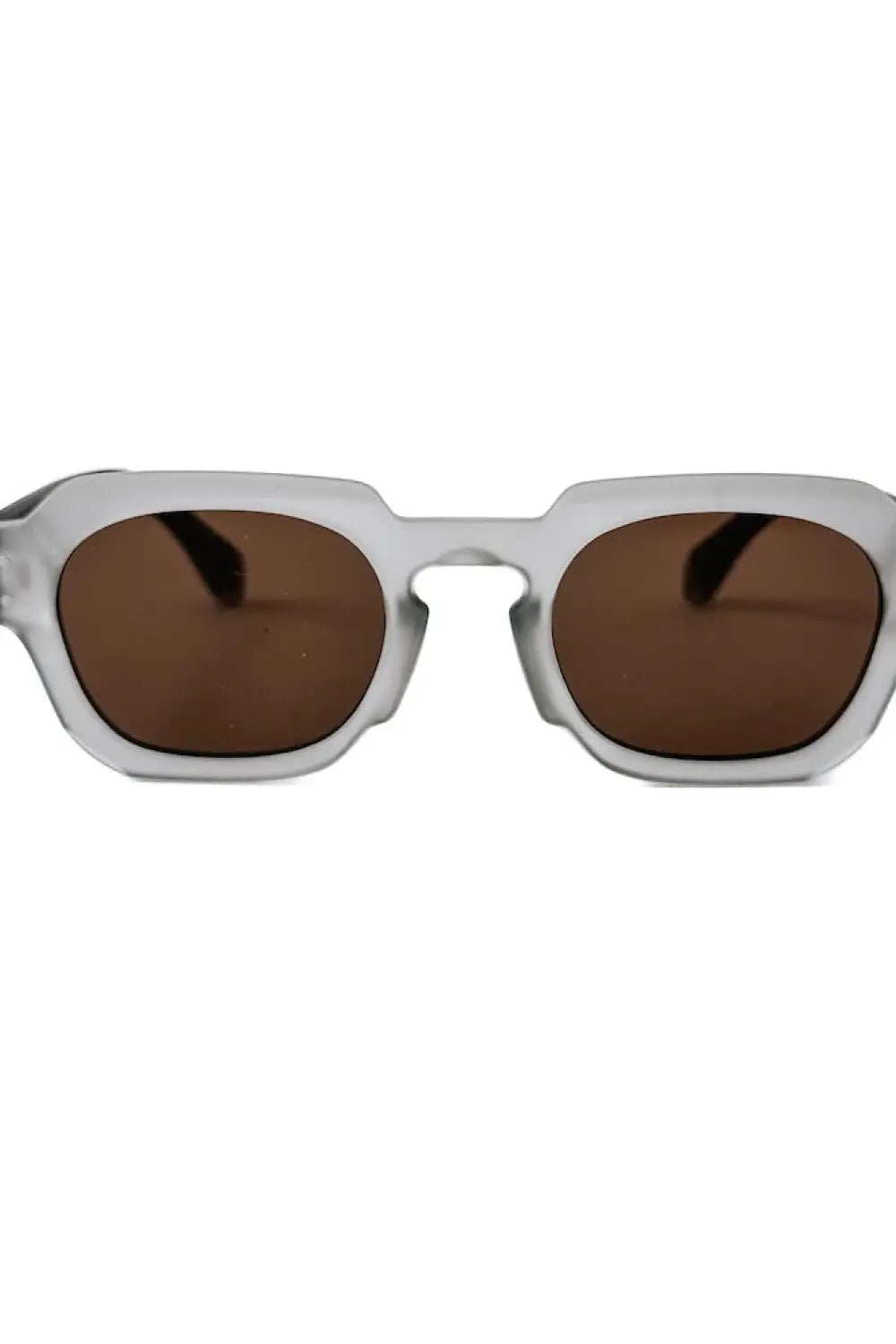 Blocky Square Retro Sunglasses - Gray - Sunglasses