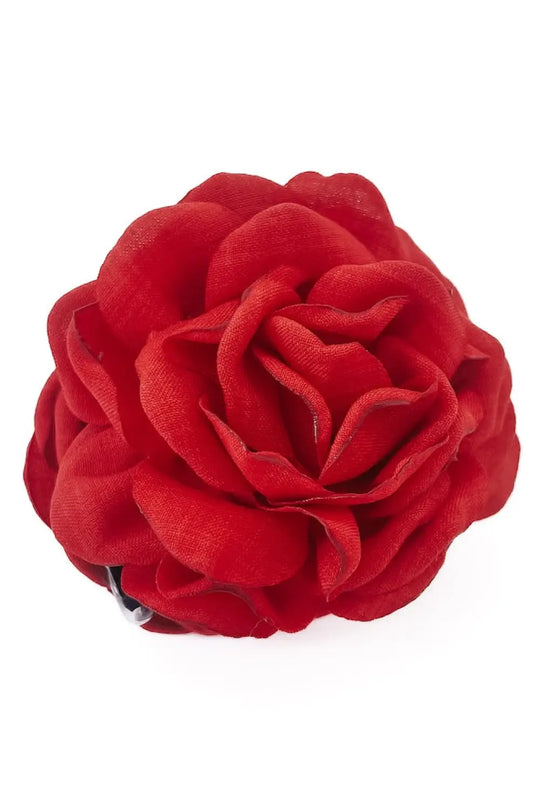 Blooming Rose Hair Claw Clip - Red - Hair Clip