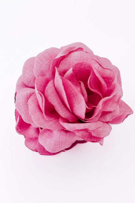 Blooming Rose Hair Claw Clip - Fuchsia - Hair Clip