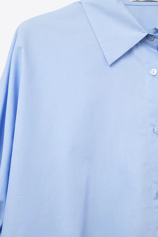 Blouse surdimensionnée à manches courtes Baby Blue - Tee-Shirt