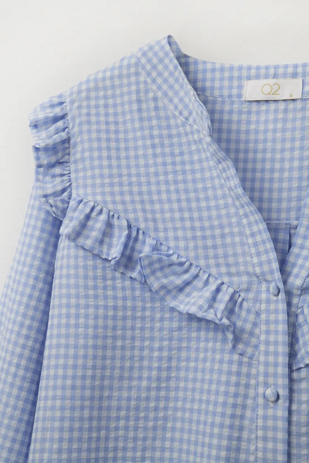blue blouse with ruffles - Shirts