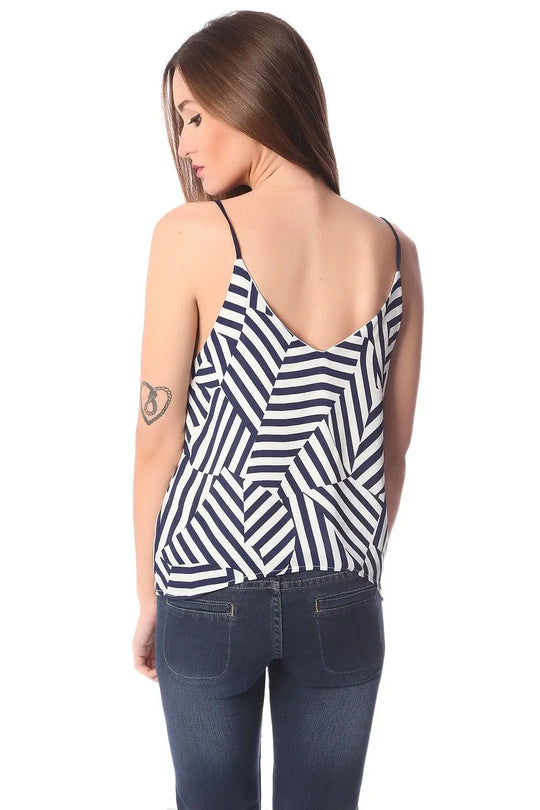 Blue geo print cami top - Shirts
