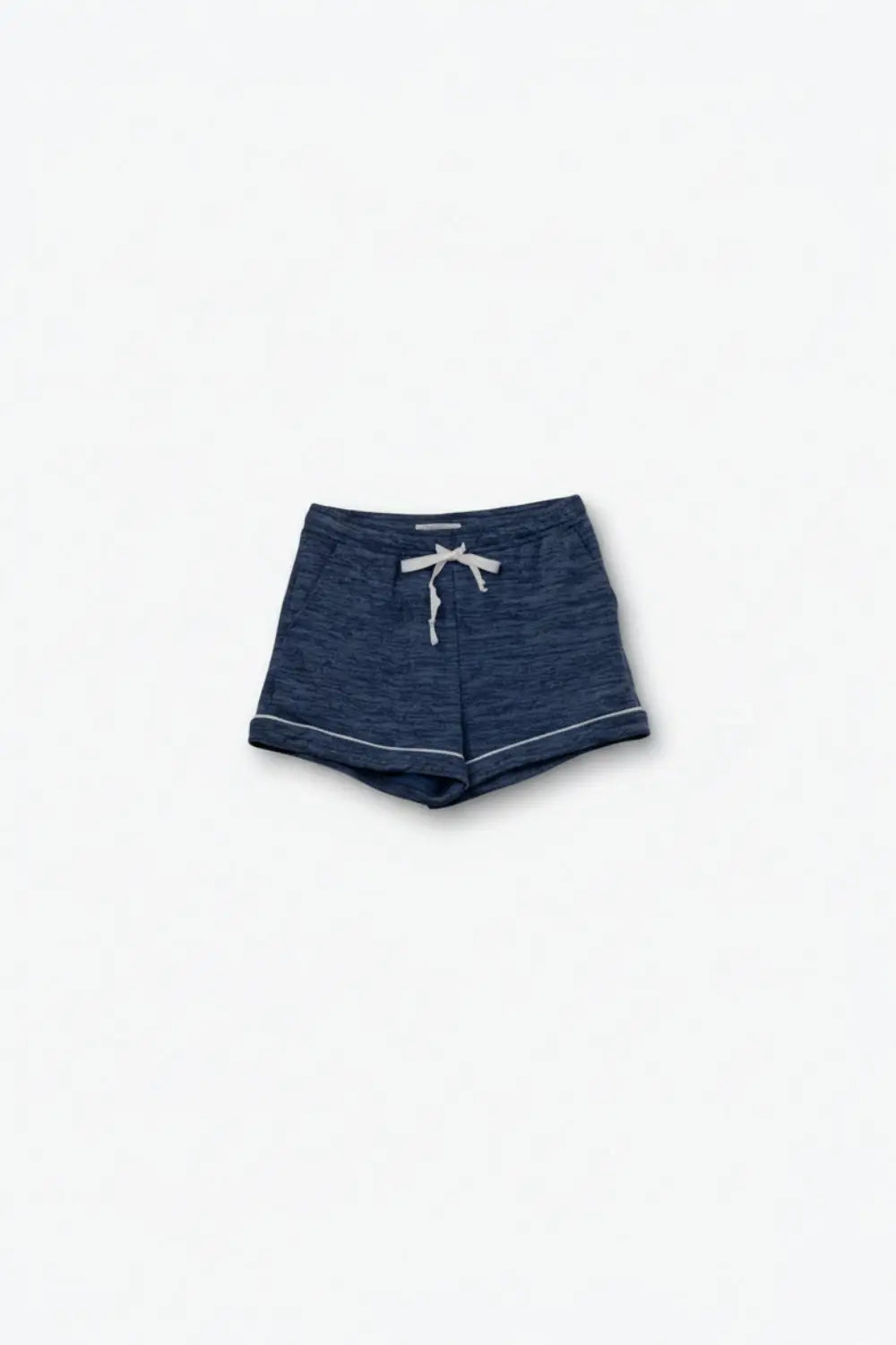 Q2 Blue Lace-Front Sporty Shorts