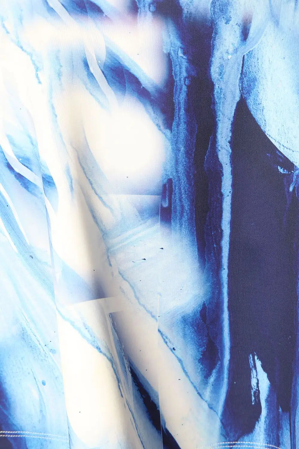 Blue mini skater skirt with dip dye effect - Skirts