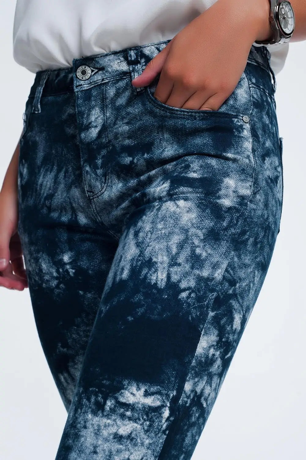 Blue tinted slim pants - Jeans