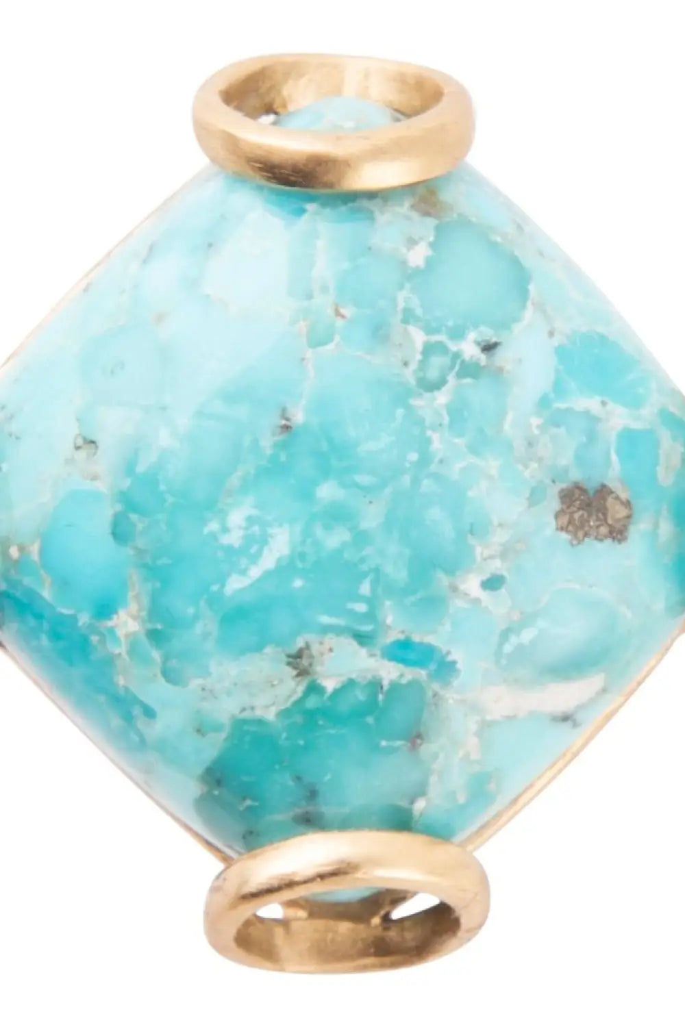 Blue Turquoise Rhombus Statement Ring - rings