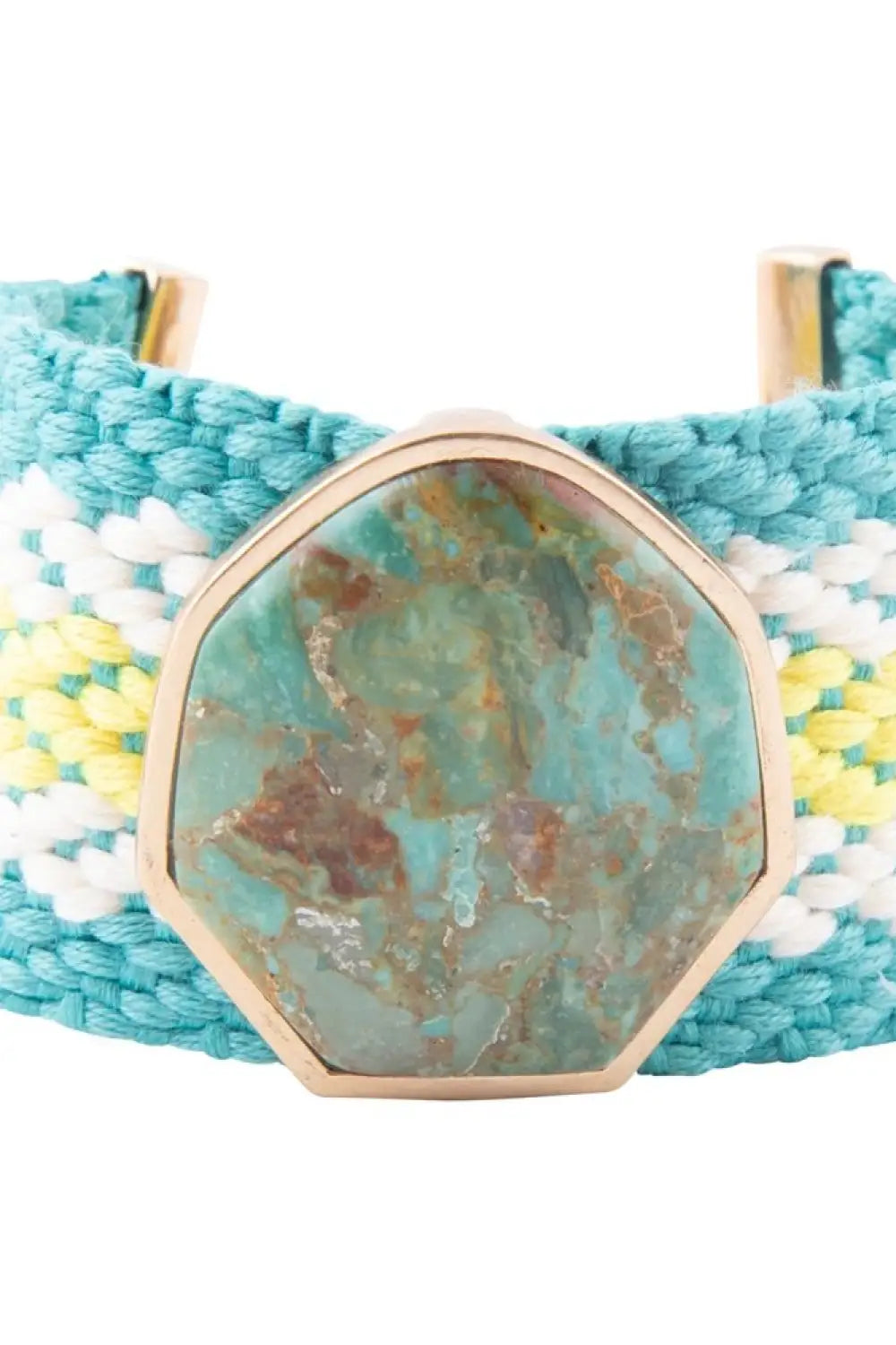 Blue Turquoise Textile Blues Woven Bracelet - Bracelets