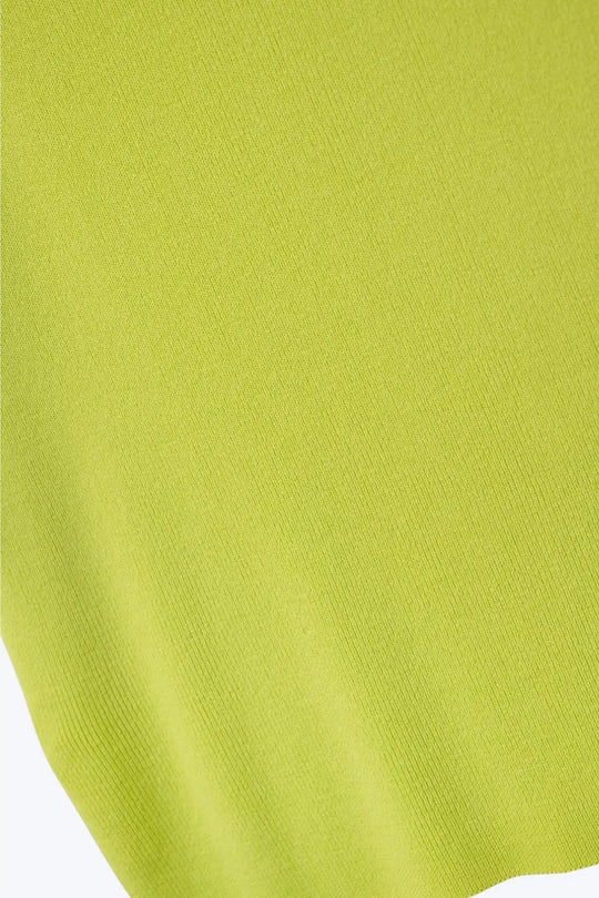 Boat Neck Comfy Ribbed Top in Lime Green - One Size / Green - Sweaters