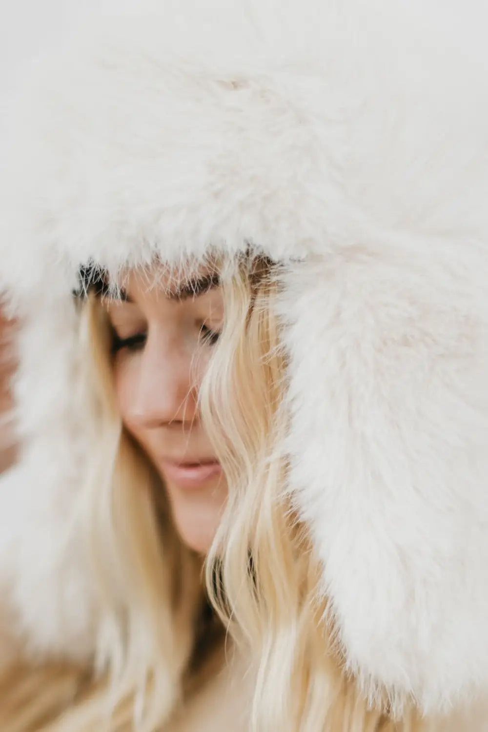 Bonnie Bomber Faux Fur Winter Hat - Cream - Hat