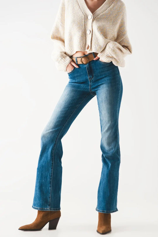 Bootcut flared high waisted jeans - Jeans