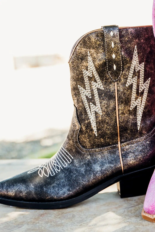 Bowie Metallic Boot in Black - 110 Fashion Boots