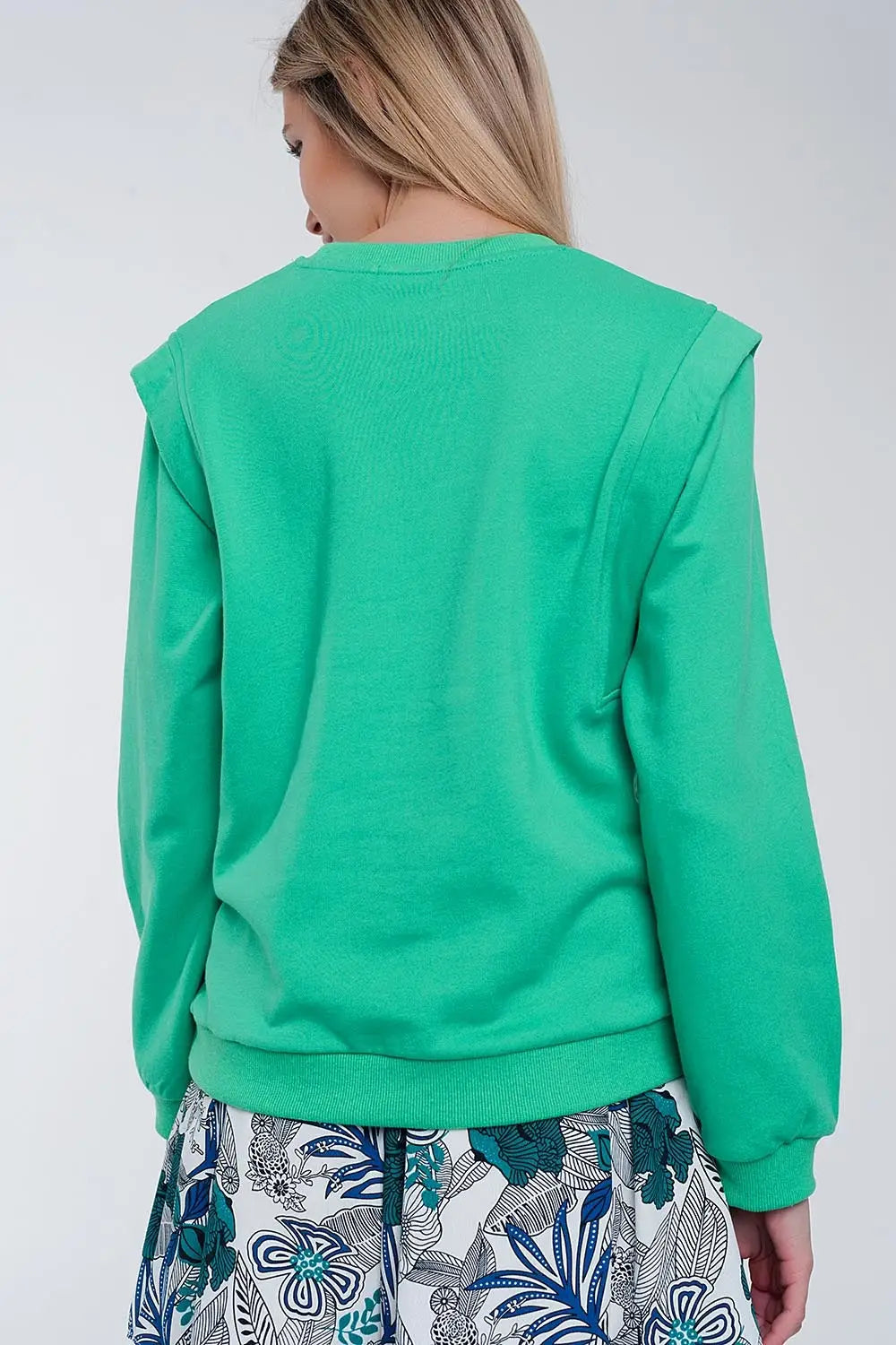 Boyfriend sweatshirt with shoulder details - Sweaters