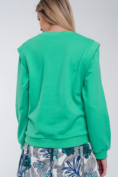 Boyfriend sweatshirt with shoulder details