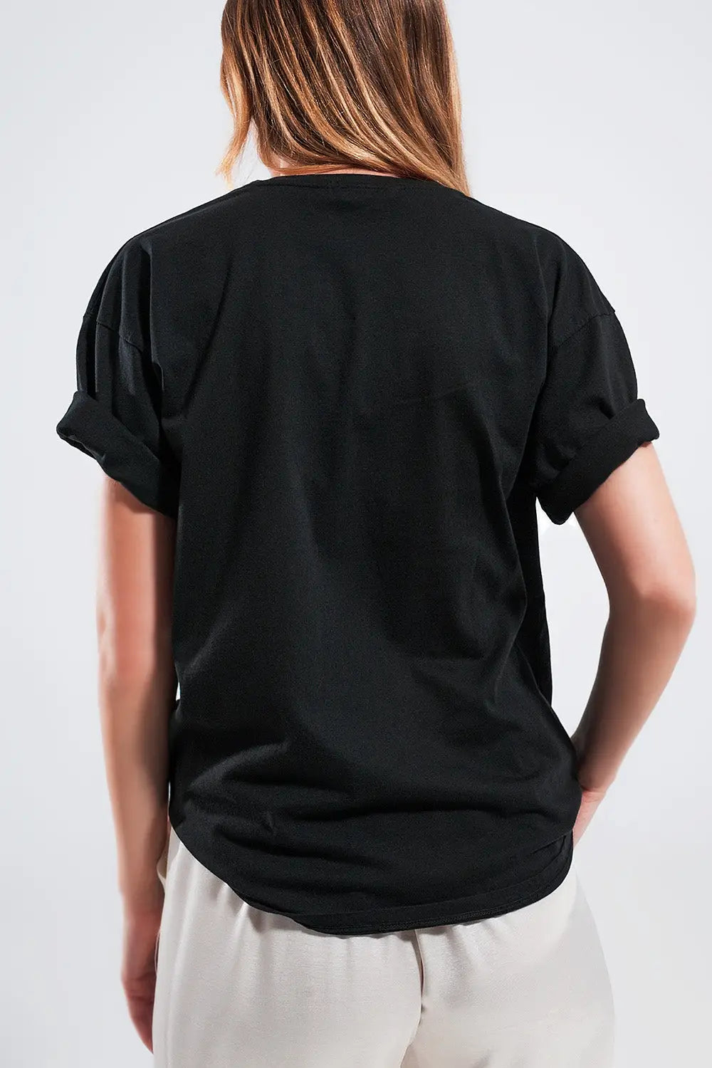 Brooklyn t shirt in black - One Size / Black - Tops