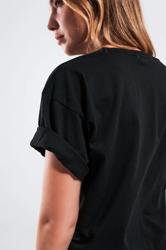 Brooklyn t shirt in black - One Size / Black - Tops