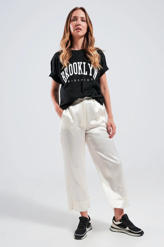 Brooklyn t shirt in black - One Size / Black - Tops