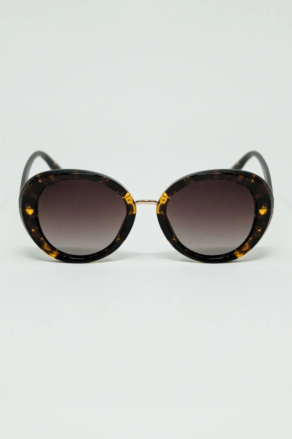 Q2 Brown Sunset Spot Oval Shaped Sunglasses