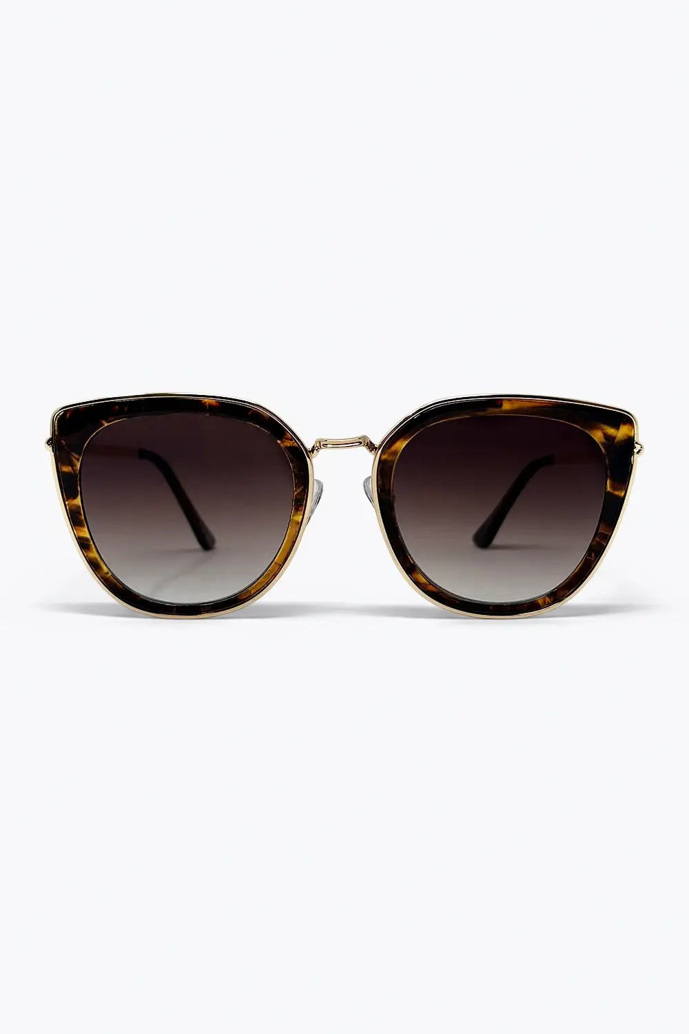 Q2 Brown Tortoiseshell Cat Eye Gradient Sunglasses