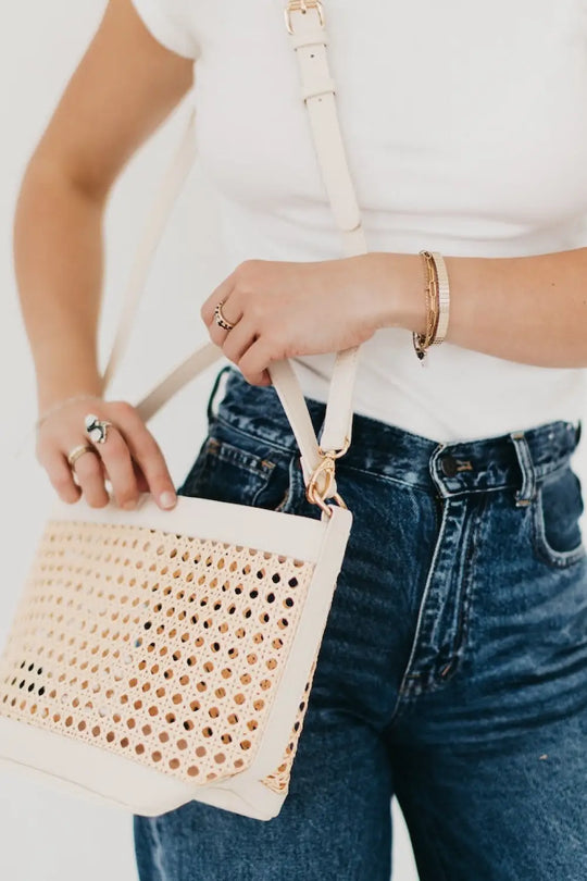 Bryce Woven Bucket Bag - Crossbody Bag