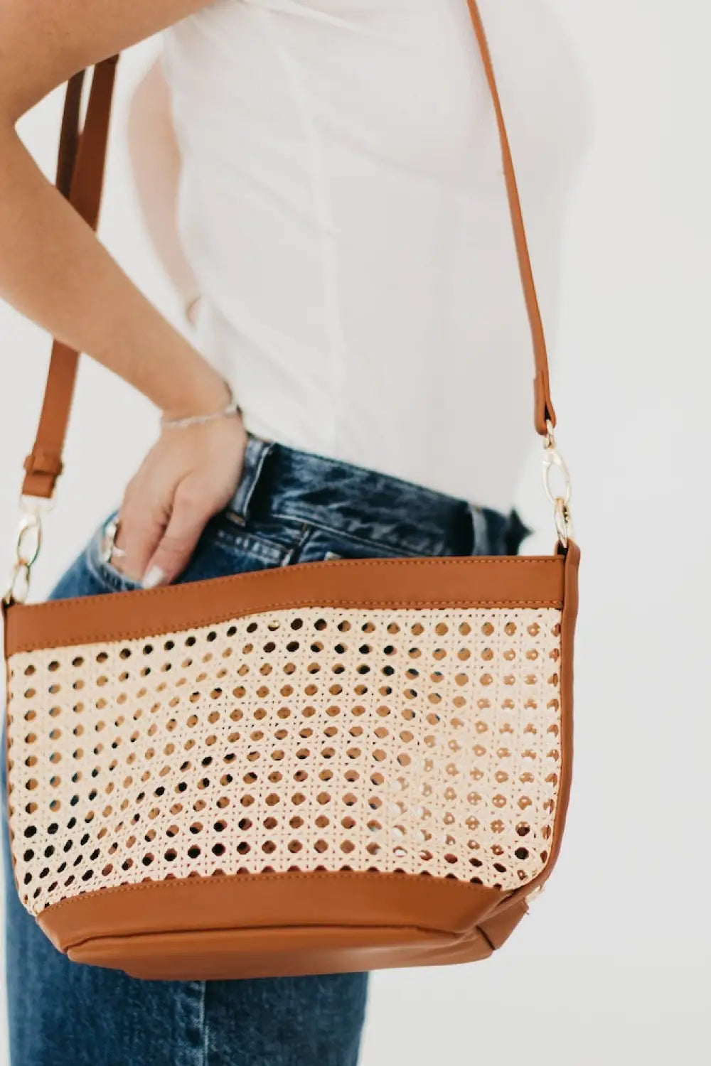Bryce Woven Bucket Bag - Crossbody Bag