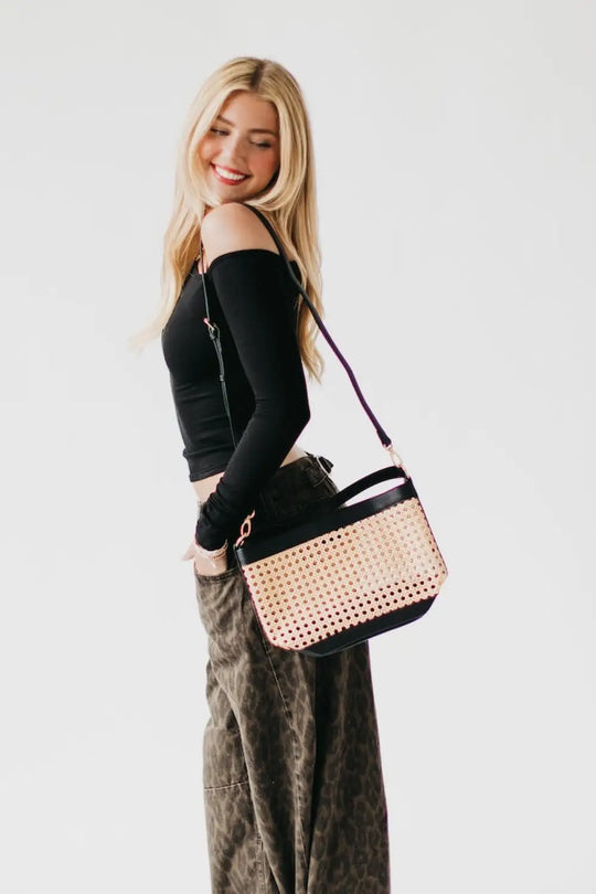 Bryce Woven Bucket Bag - Crossbody Bag