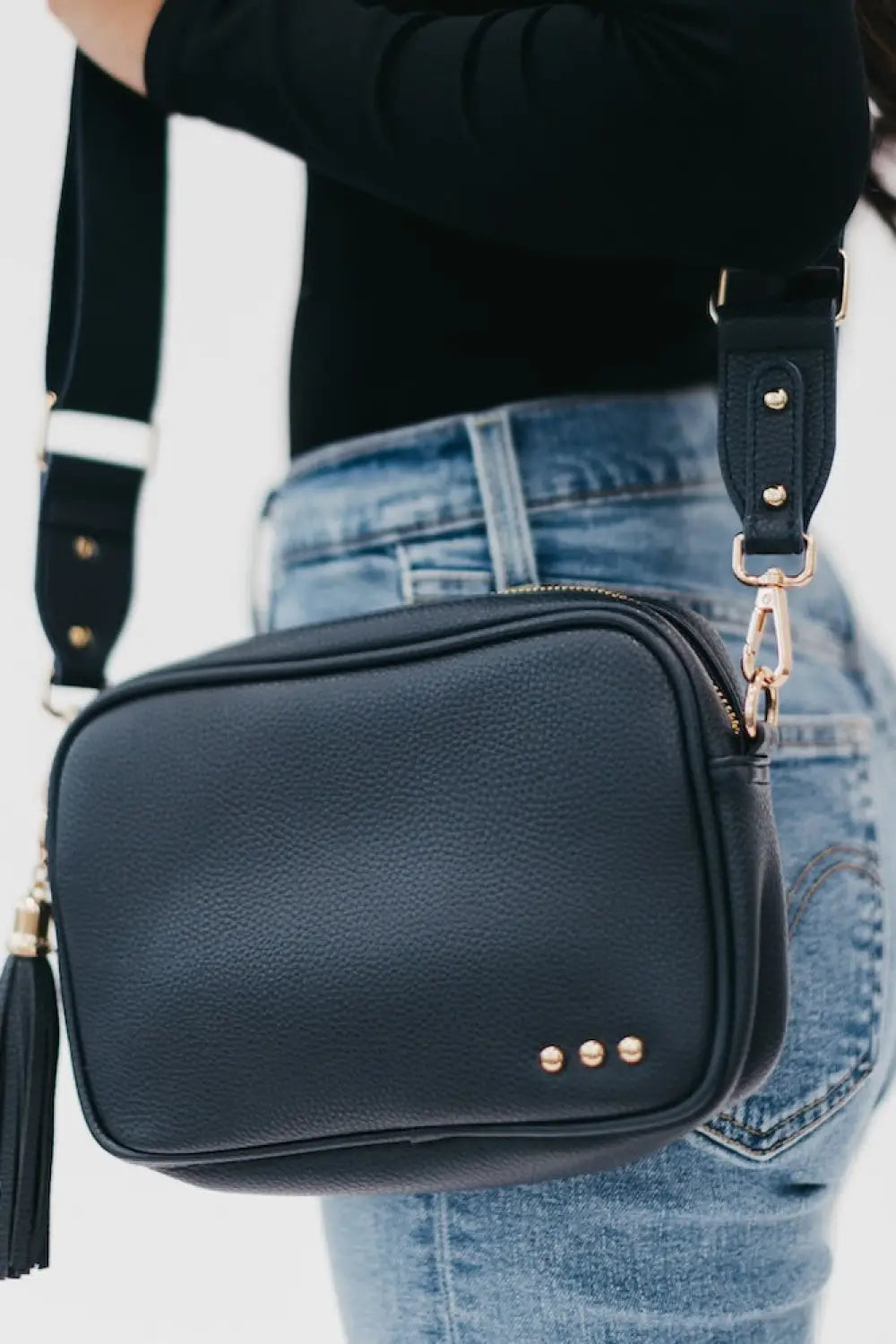 Callie Canvas Adjustable Strap - Navy - Straps