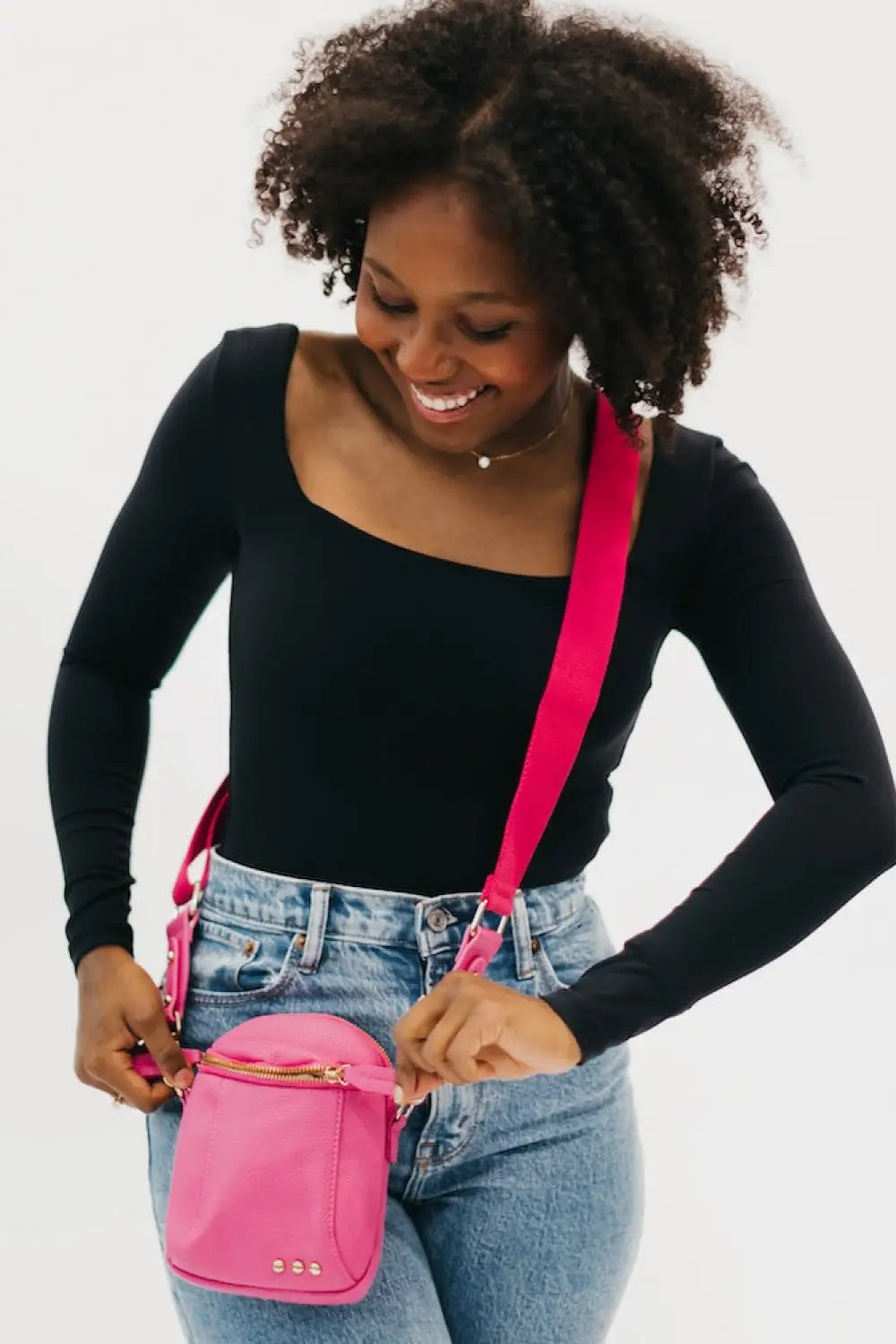 Callie Canvas Adjustable Strap - Fuchsia - Straps