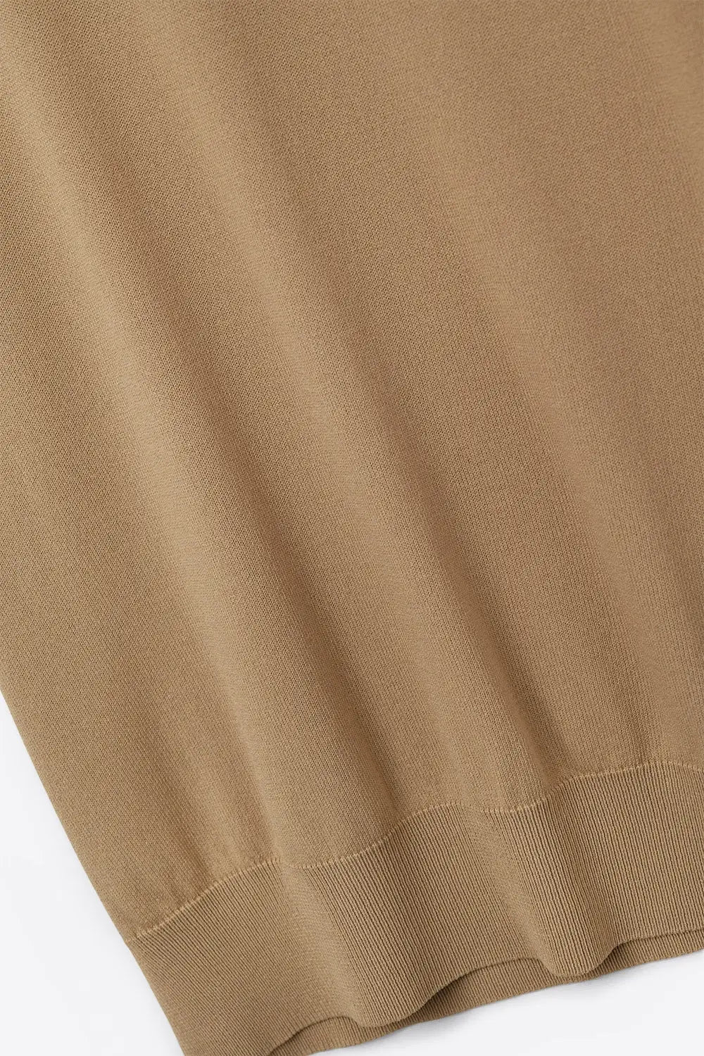 Camel turtleneck sweater with fitted short sleeves - One Size / Brown - Sweaters