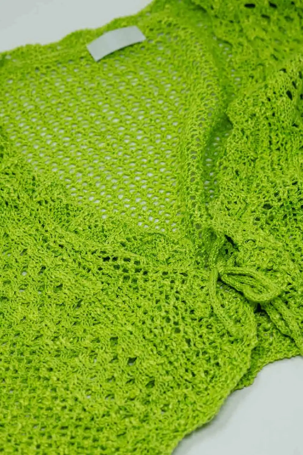 Cardigan croisé en citron vert avec fermeture à nouer - One Size / vert - Pulls
