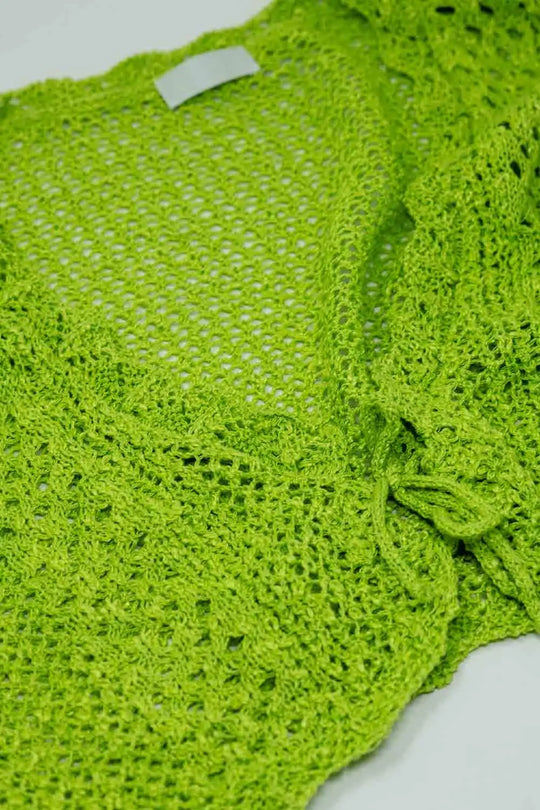 Cardigan croisé en citron vert avec fermeture à nouer - One Size / vert - Pulls