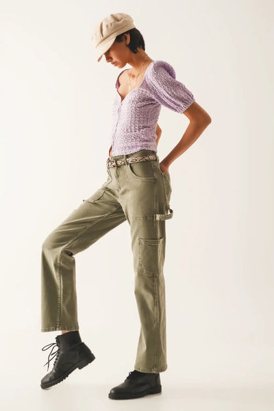 Cargo pants in khaki - Jeans
