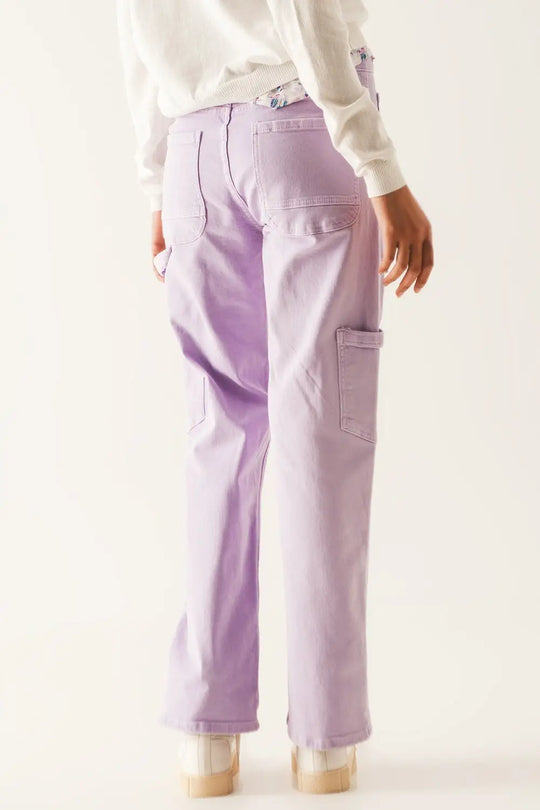 Cargo pants in purple - Jeans