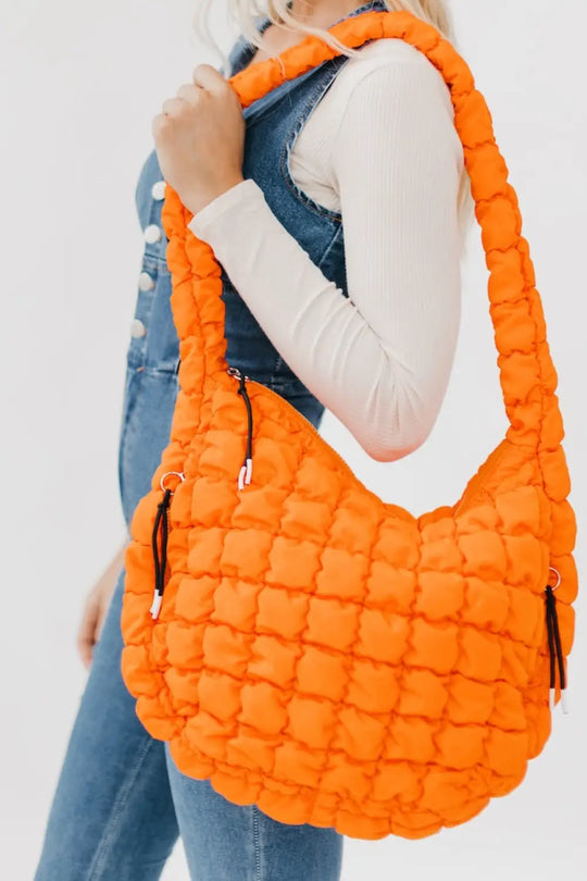 Carmen Quilted Hobo Tote Bag - Tote Bag