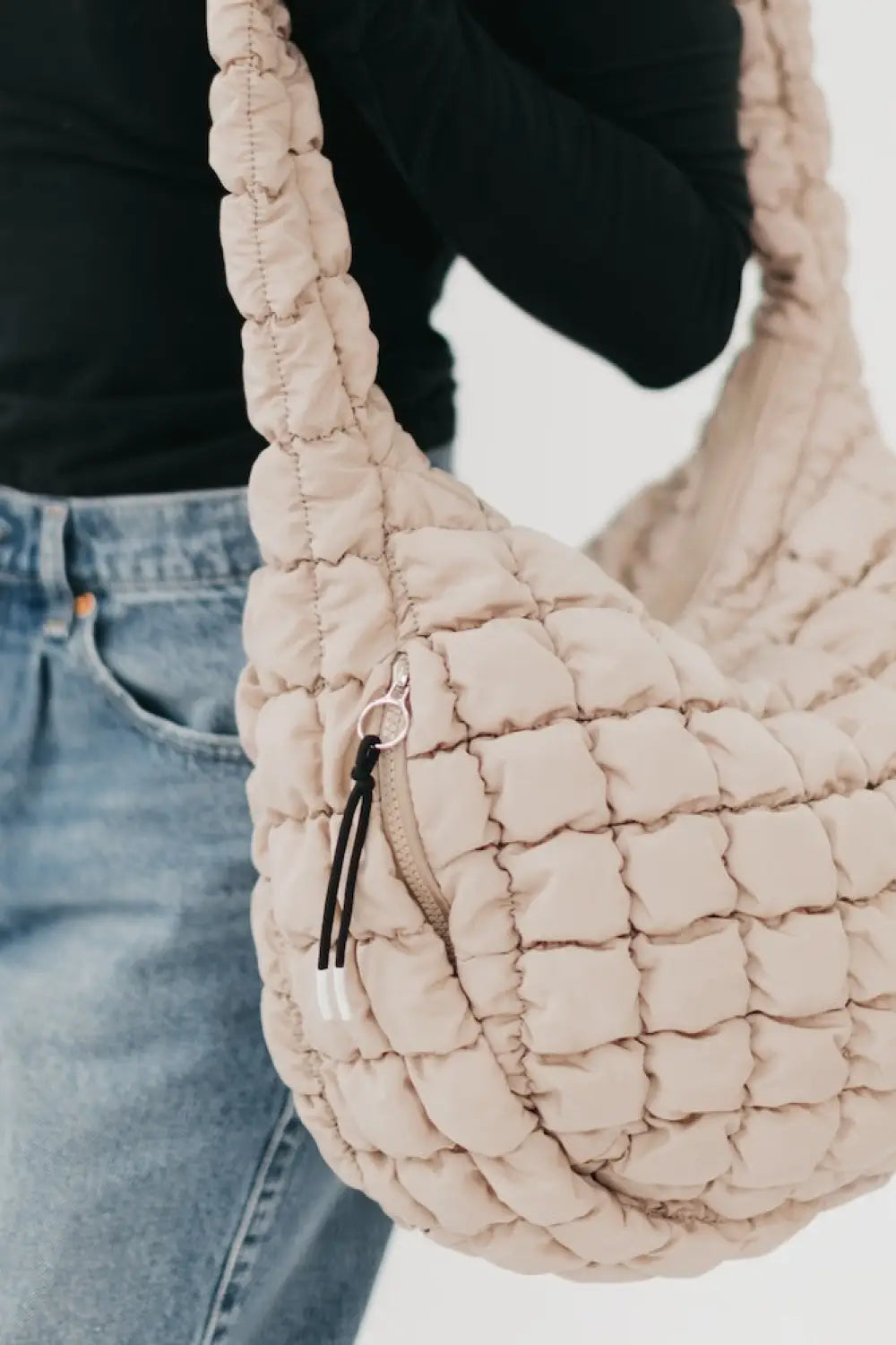 Carmen Quilted Hobo Tote Bag - Tote Bag