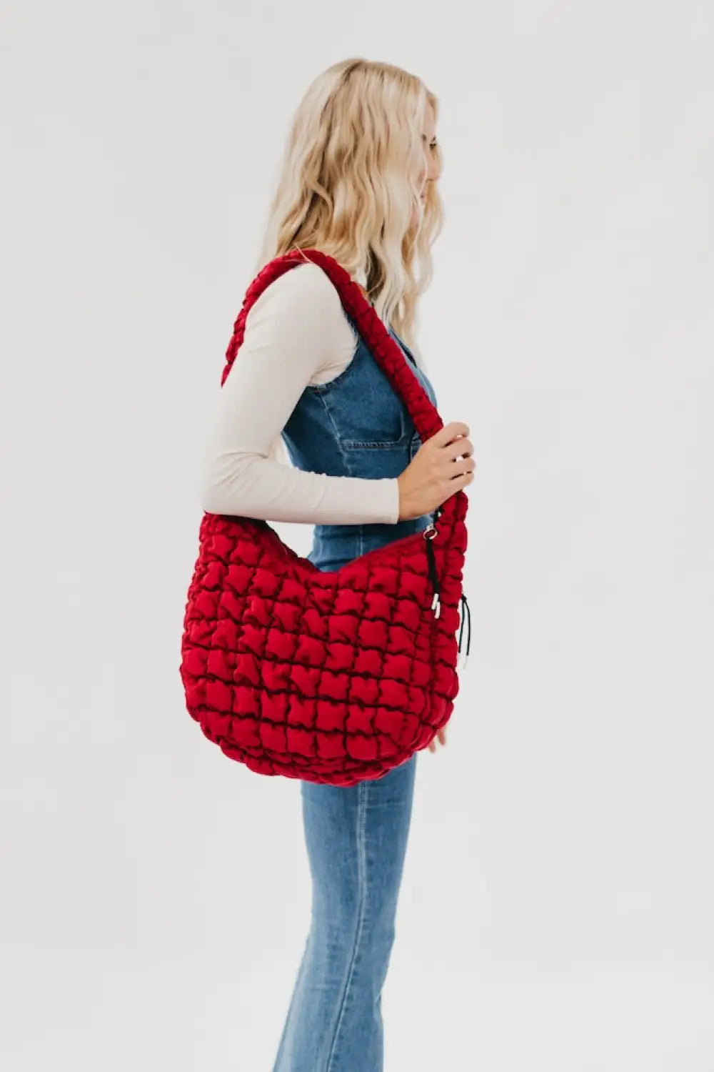 Carmen Quilted Hobo Tote Bag - Tote Bag