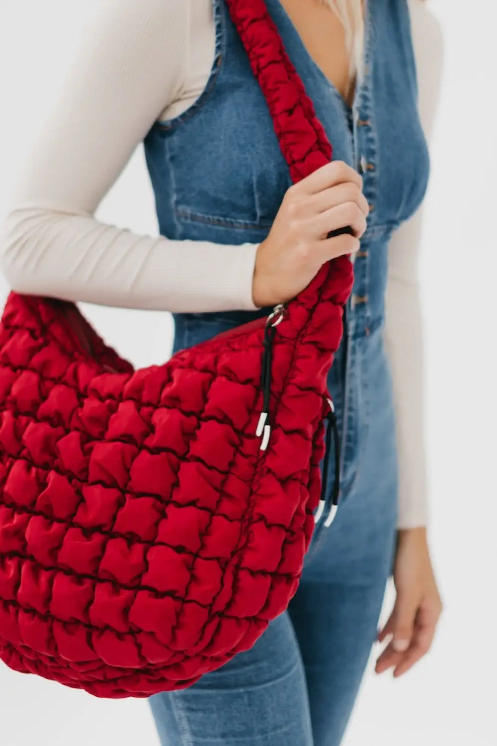 Carmen Quilted Hobo Tote Bag - Tote Bag