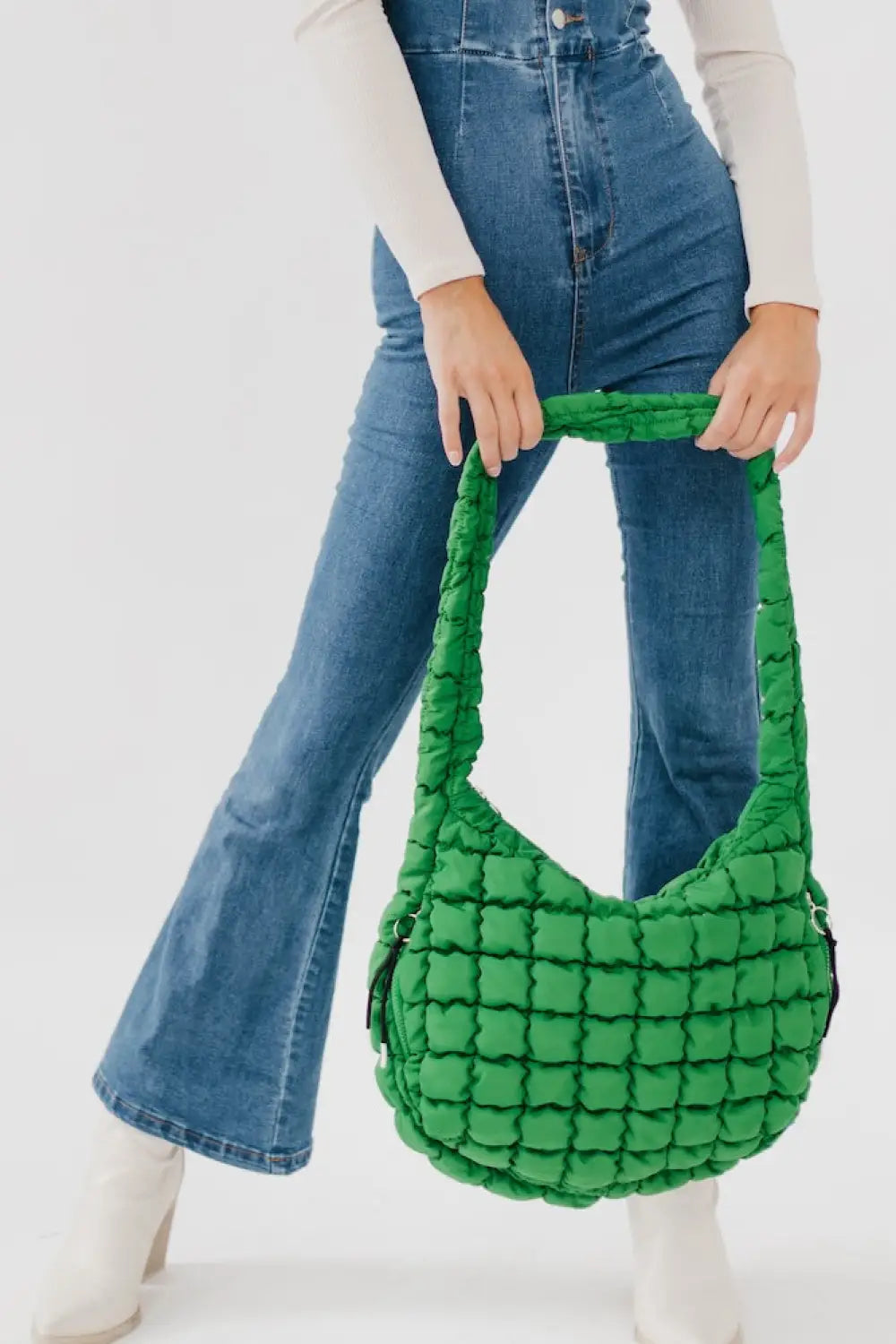 Carmen Quilted Hobo Tote Bag - Tote Bag