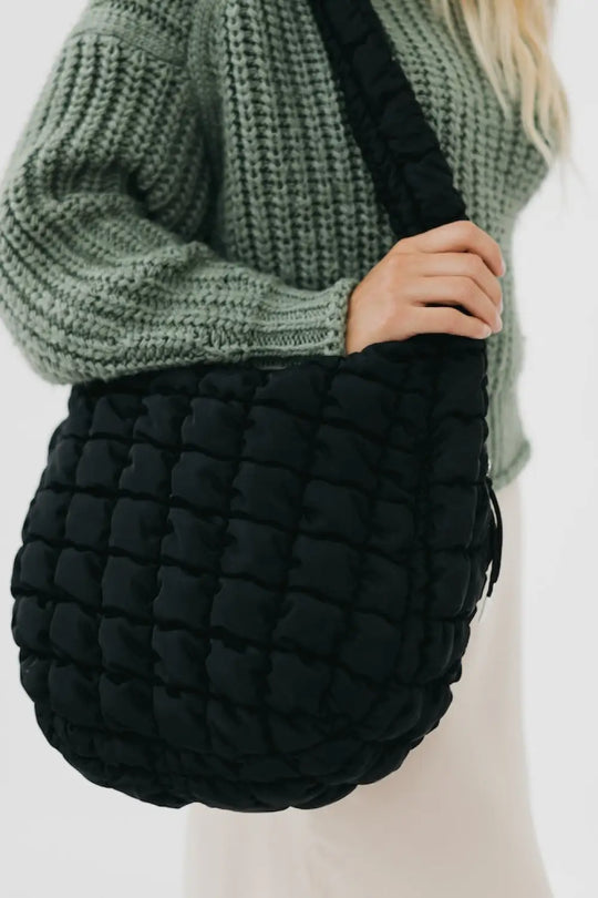Carmen Quilted Hobo Tote Bag - Tote Bag