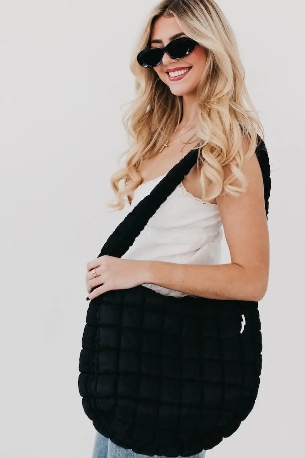 Carmen Quilted Hobo Tote Bag - Tote Bag