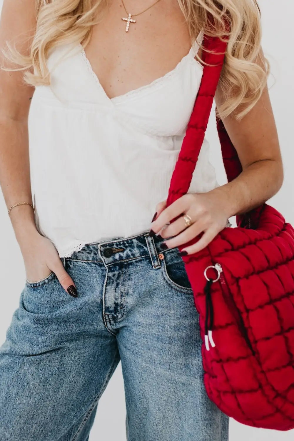 Carmen Quilted Hobo Tote Bag - Tote Bag