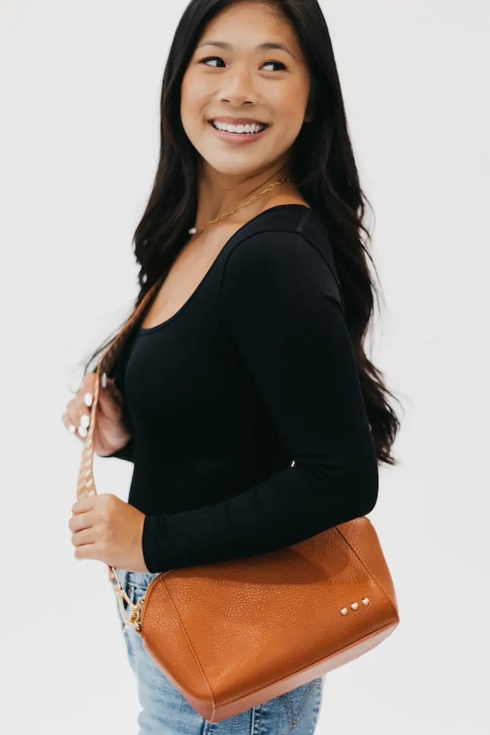 Cassie Crossbody Bag - Brown - Crossbody Bag