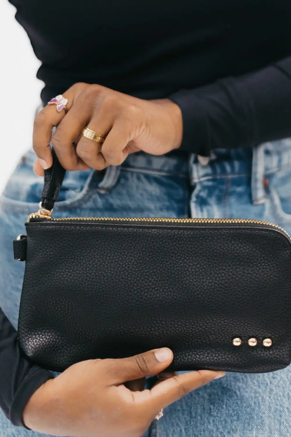 Cece Card Holder Clutch Bag - Black - Clutch