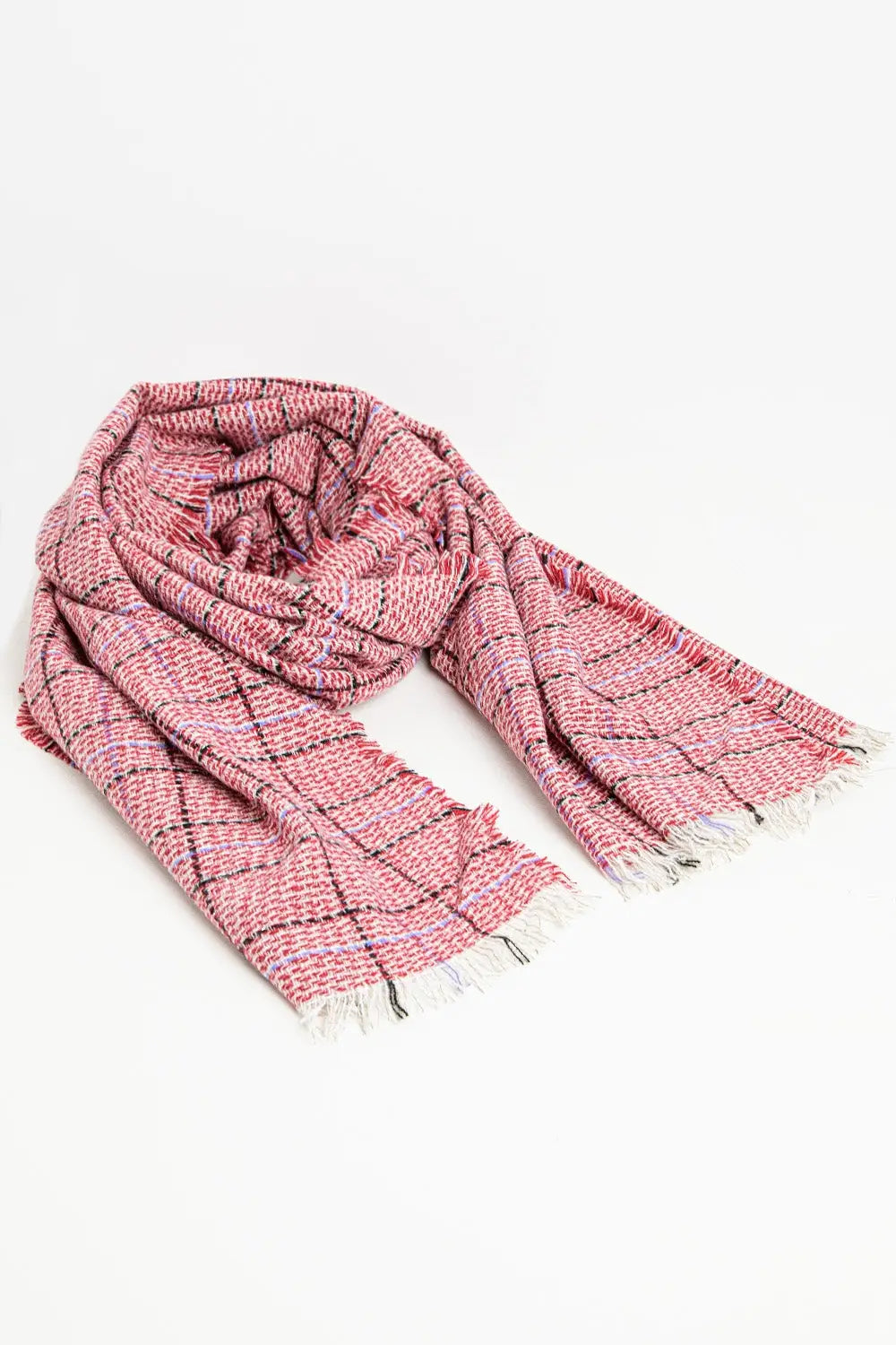 checkered scarf in red - One Size / Red - Scarves & Hats