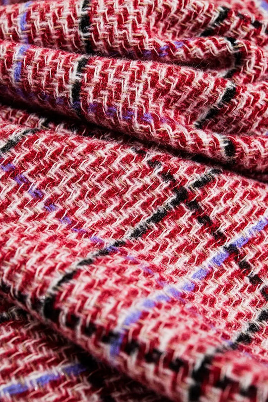 checkered scarf in red - One Size / Red - Scarves & Hats