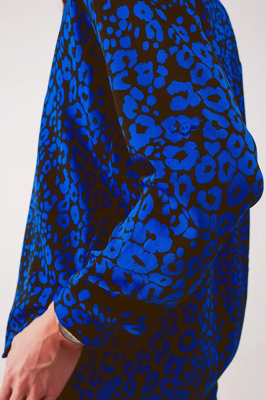Chemise à imprimé animal bleu - Tee-Shirt