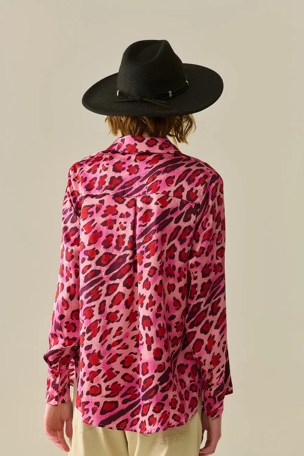 Chemise Boutonnée Imprimé Léopard Fuchsia - Tee-Shirt
