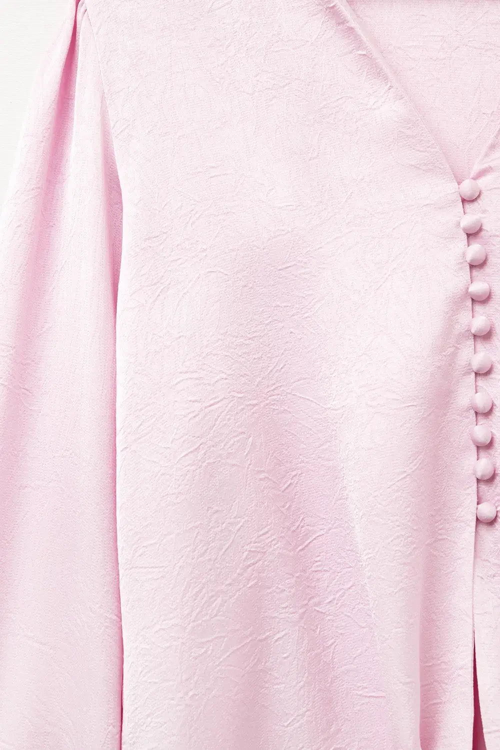 Chemise croisée rose avec nœud - Tee-Shirt